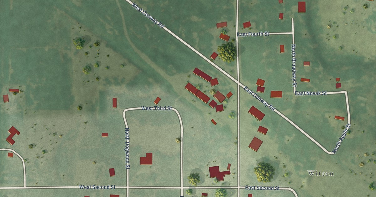 Map of New Witten, South Dakota in 2026