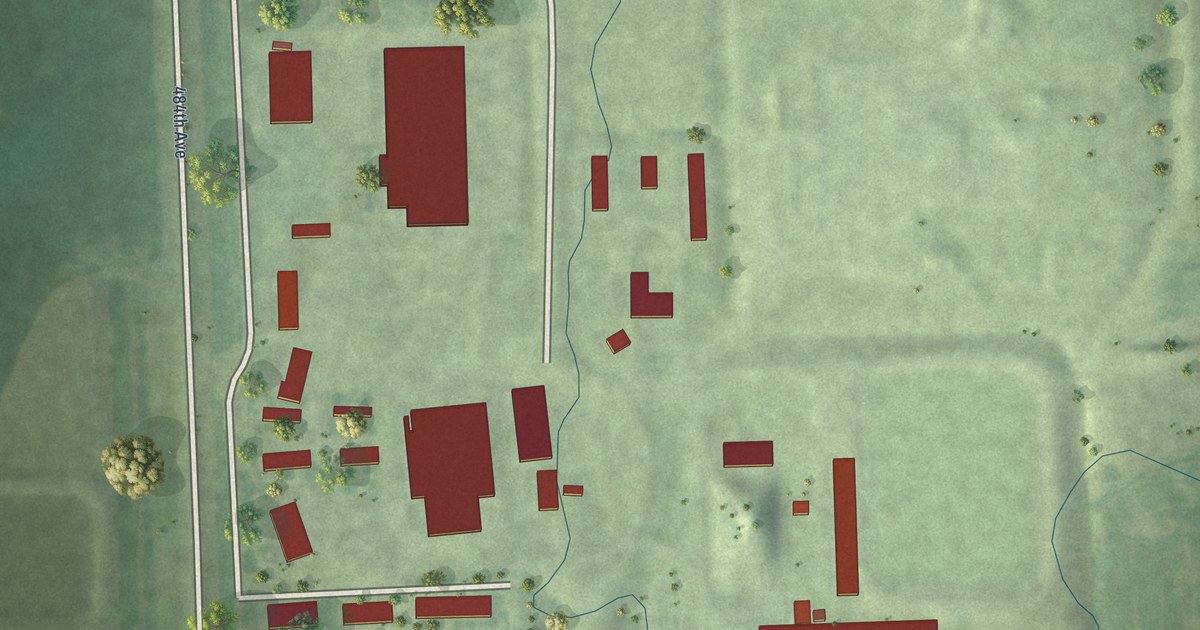 Map of Newdale Colony, South Dakota in 2026