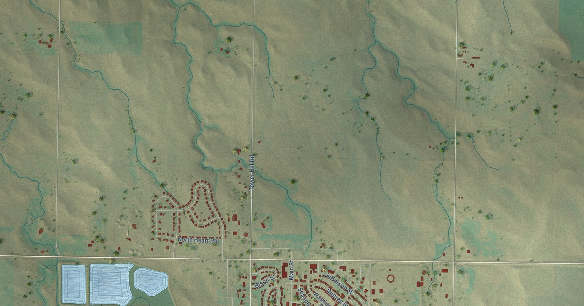 Map of North Eagle Butte, South Dakota in 2026