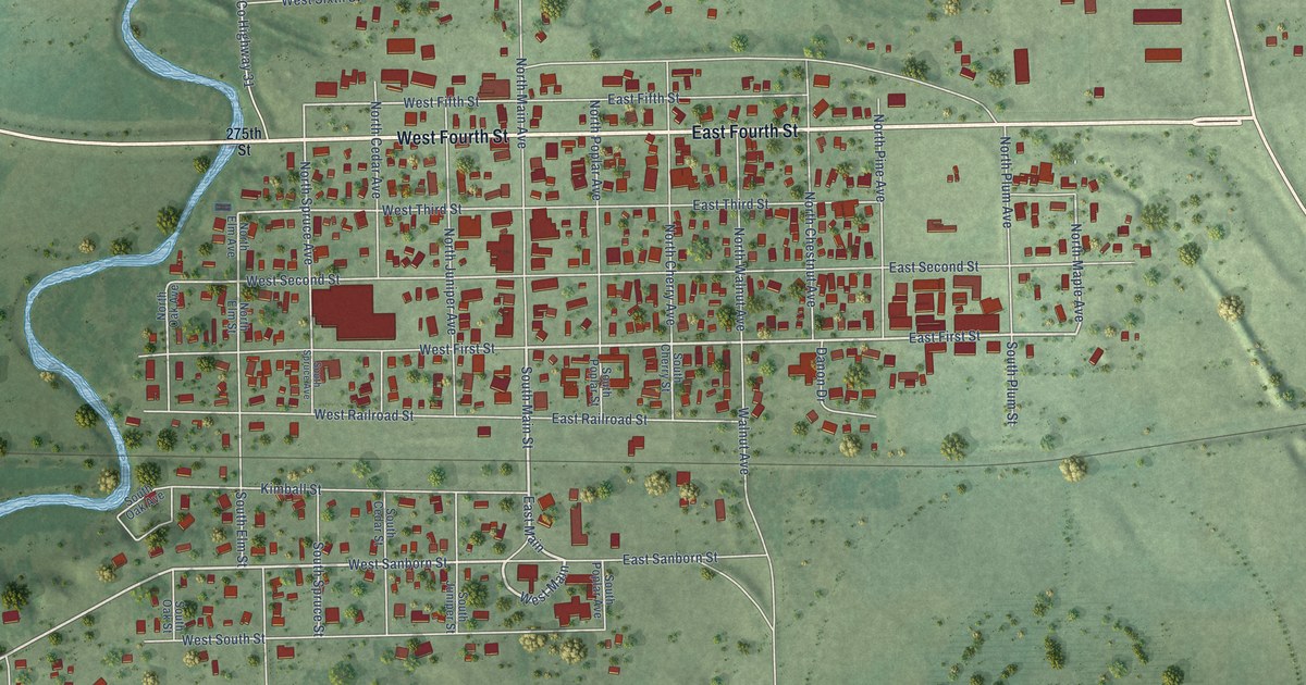 Map of Parker, South Dakota in 2026