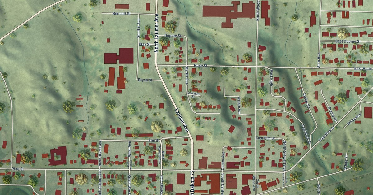 Map of Philip, South Dakota in 2026