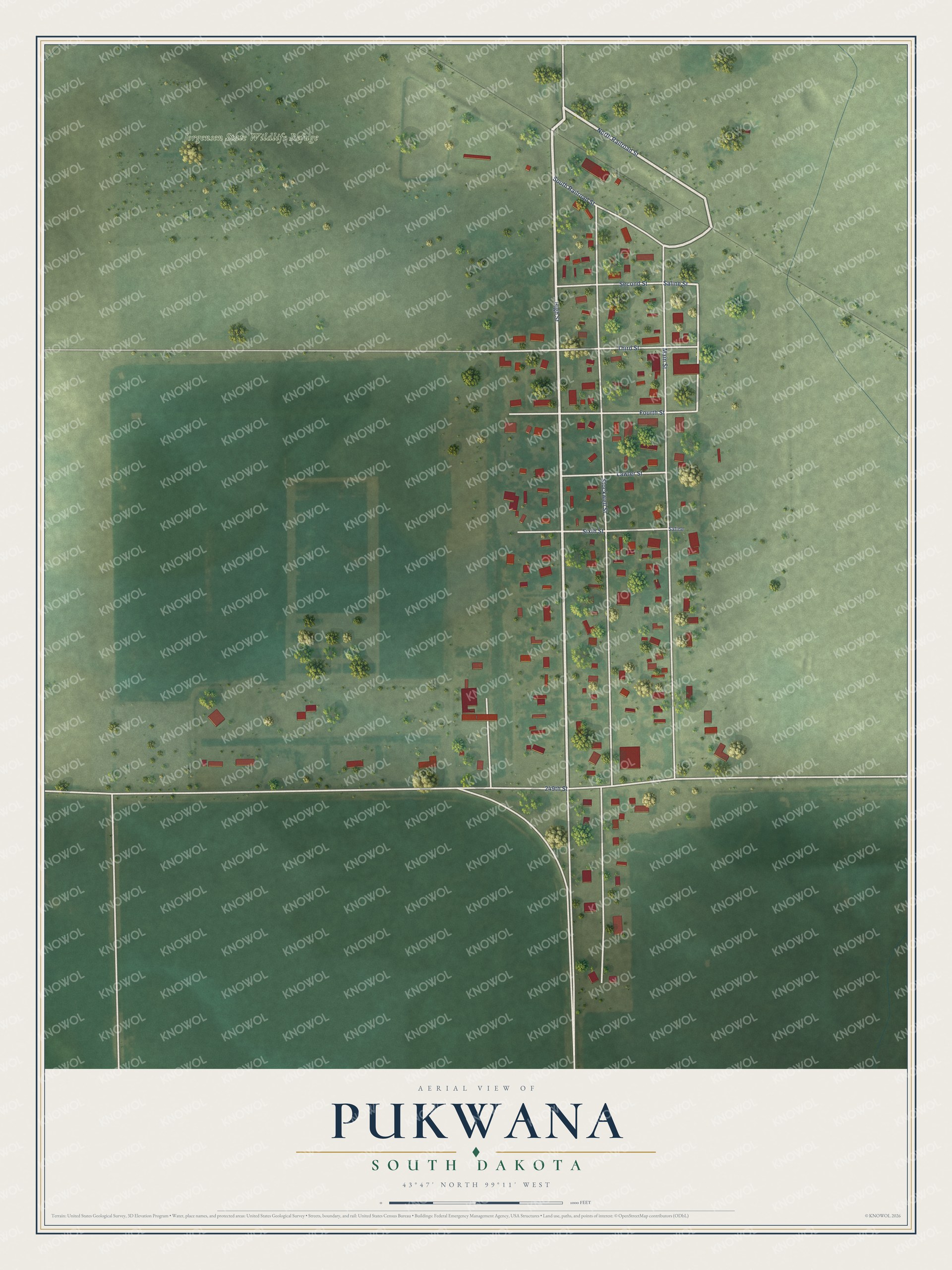 Watermarked full-map preview of Pukwana, South Dakota