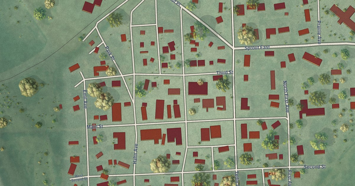 Map of Rosholt, South Dakota in 2026