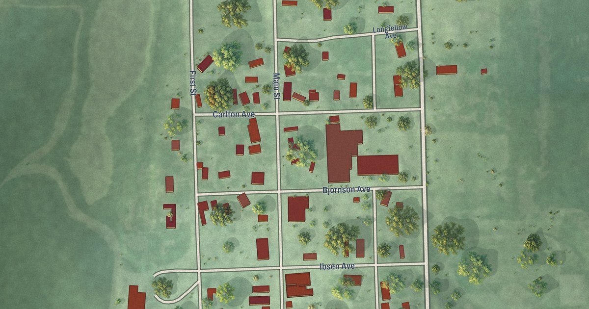 Map of Roslyn, South Dakota in 2026