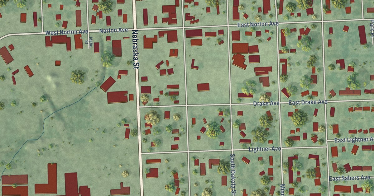 Map of Salem, South Dakota in 2026