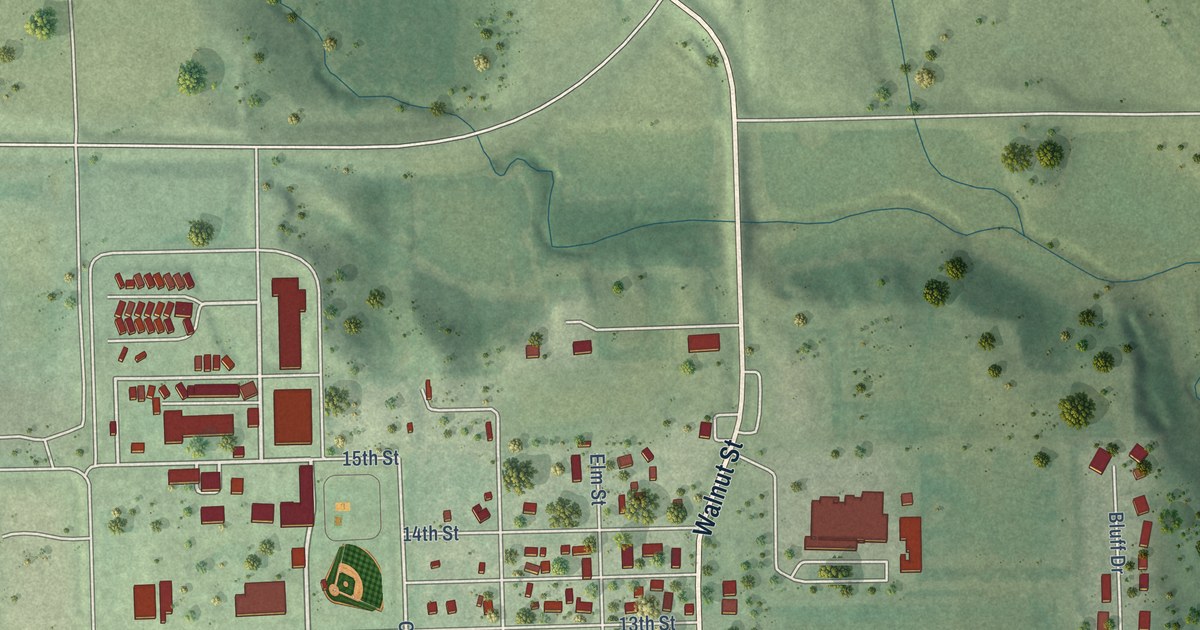 Map of Springfield, South Dakota in 2026