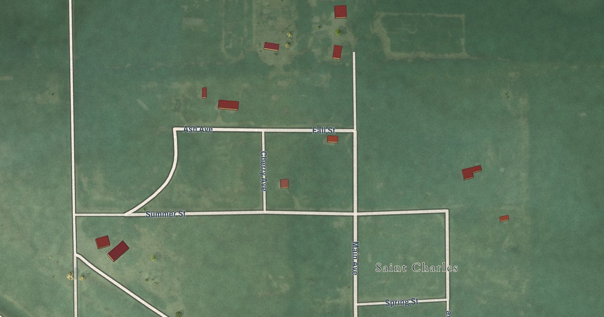 Map of St. Charles, South Dakota in 2026
