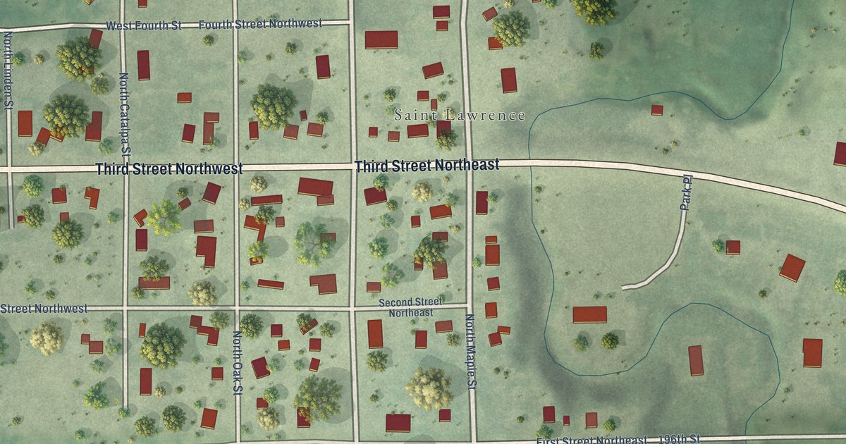 Map of St. Lawrence, South Dakota in 2026