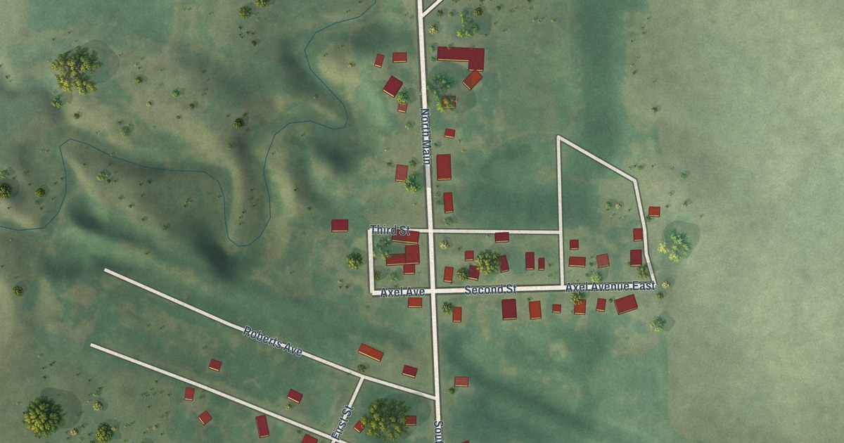 Map of Strandburg, South Dakota in 2026