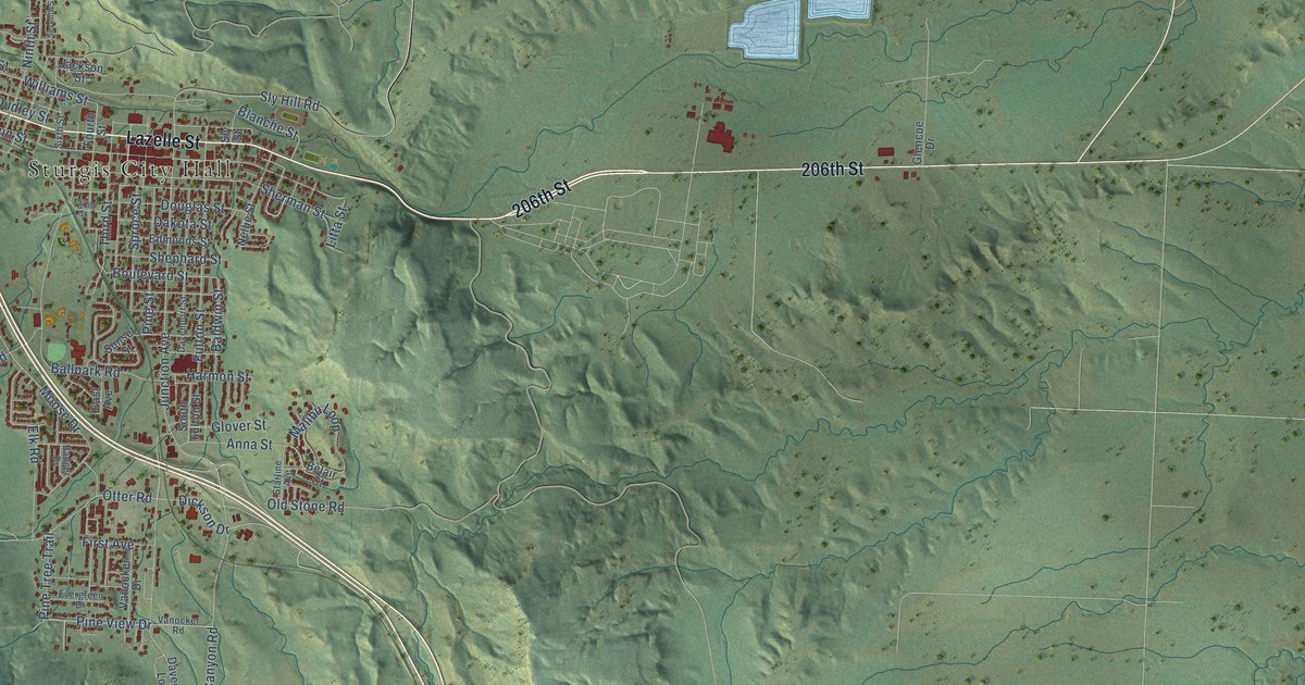 Map of Sturgis, South Dakota in 2026