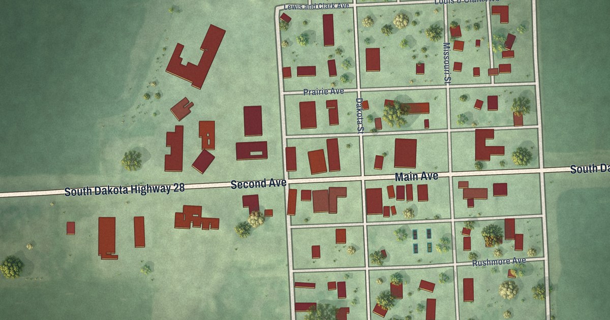 Map of Toronto, South Dakota in 2026