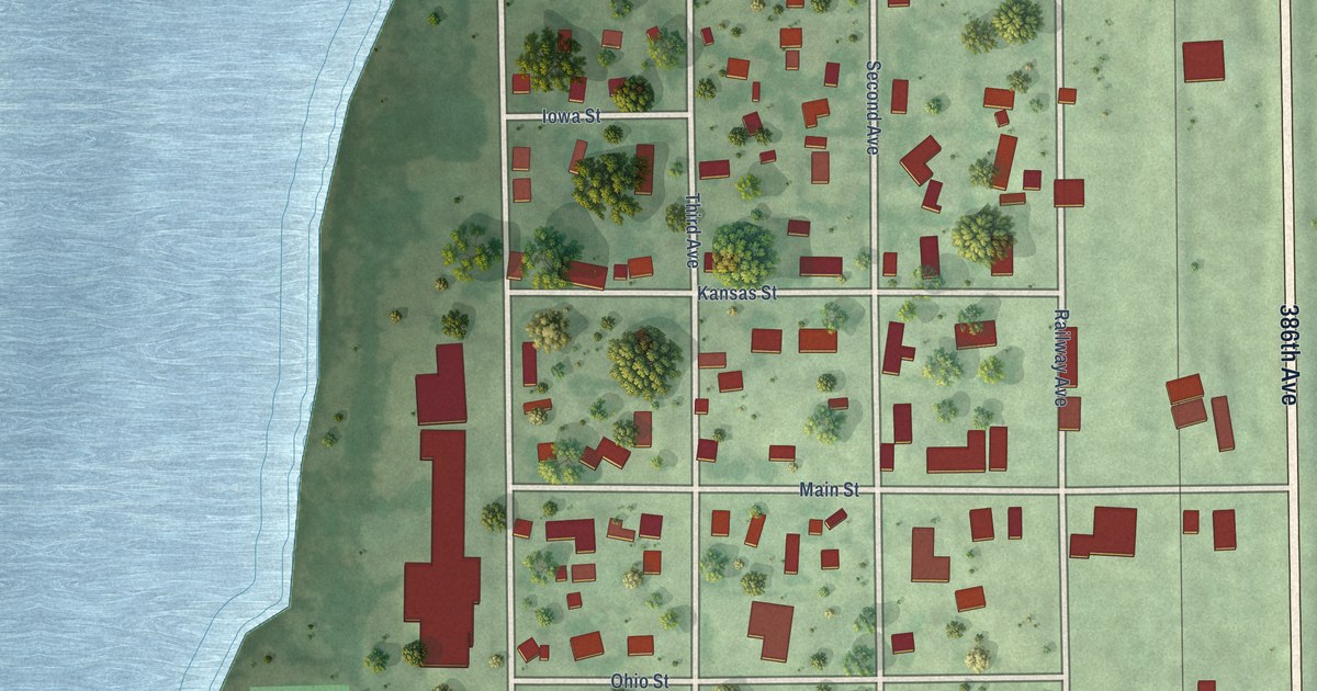 Map of Tulare, South Dakota in 2026