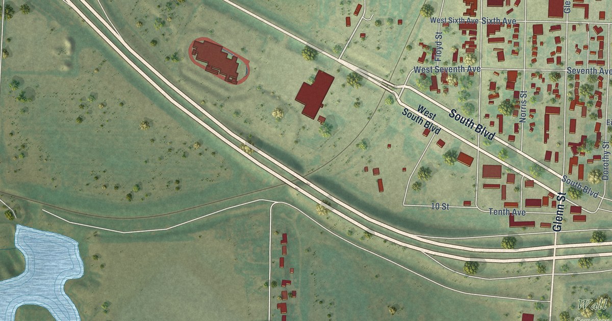 Map of Wall, South Dakota in 2026