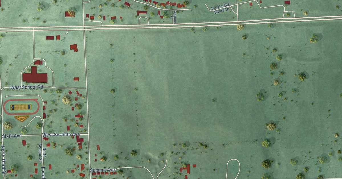 Map of Waubay, South Dakota in 2026