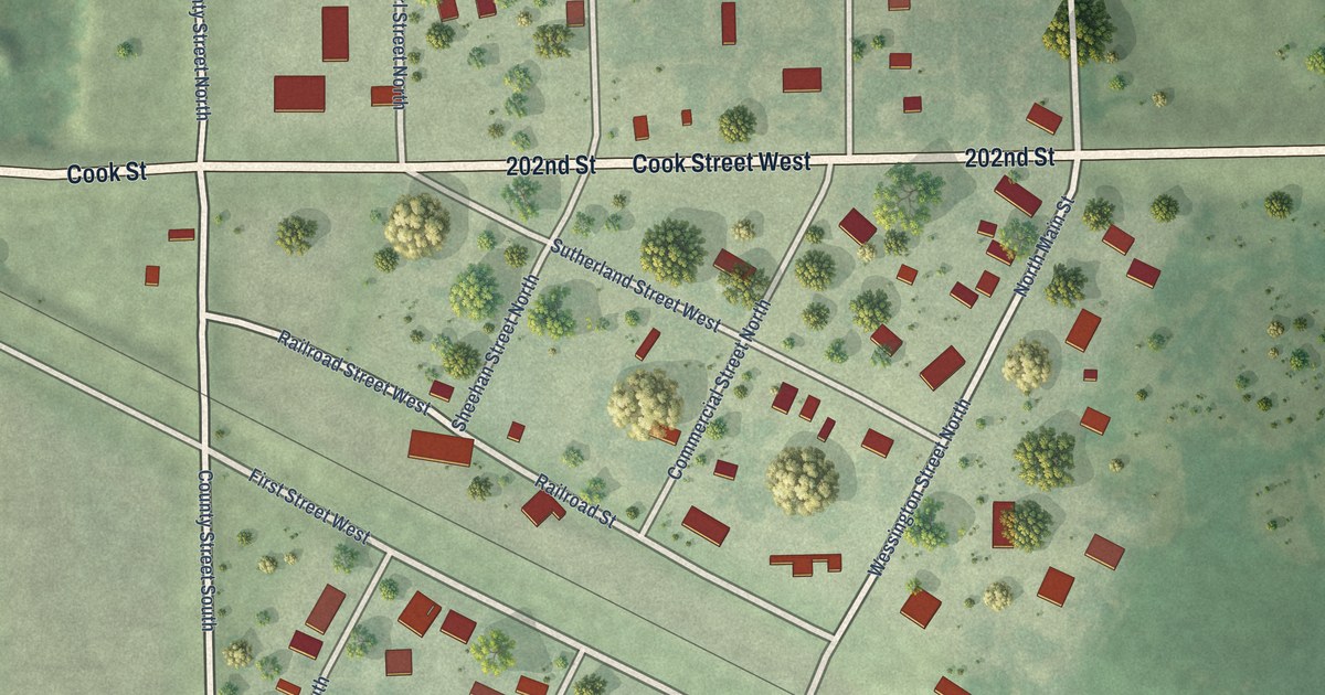Map of Wessington, South Dakota in 2026