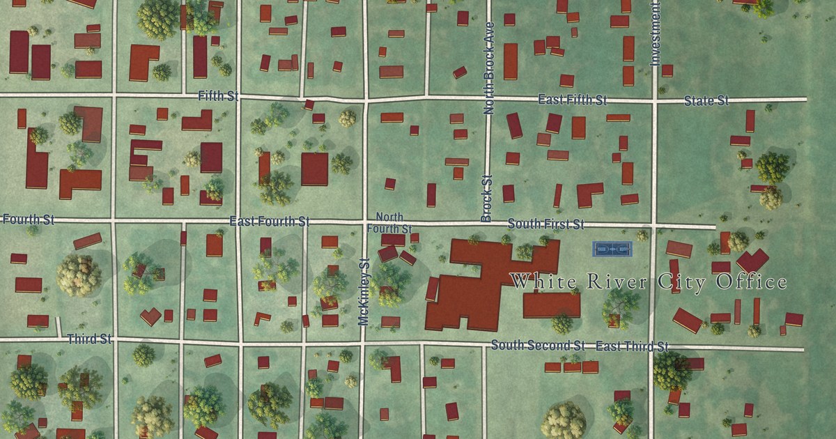 Map of White River, South Dakota in 2026