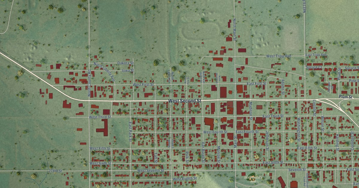 Map of Winner, South Dakota in 2026