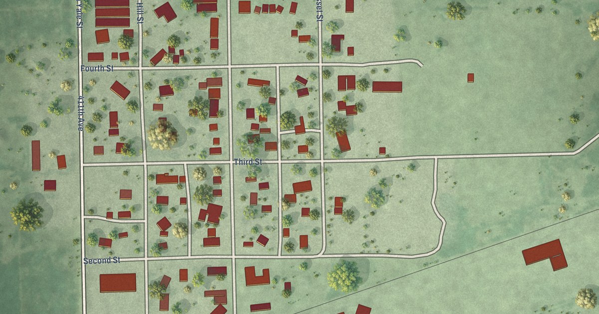 Map of Yale, South Dakota in 2026