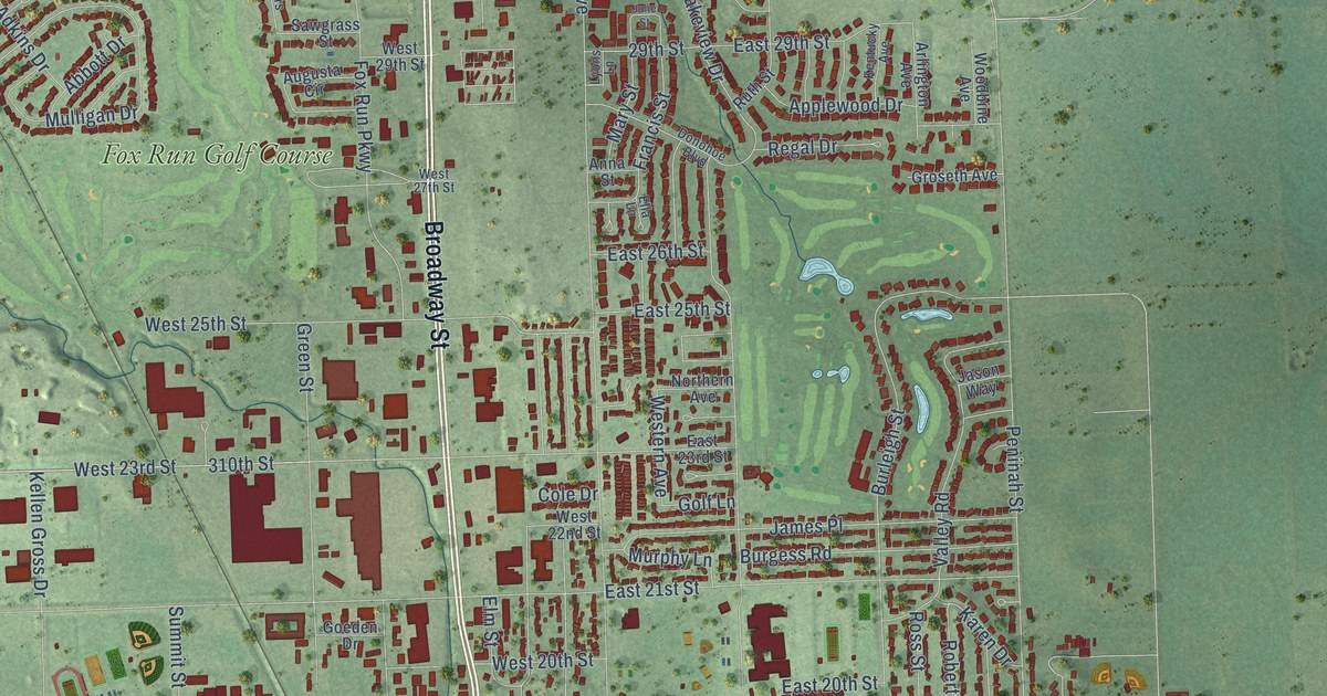 Map of Yankton, South Dakota in 2026