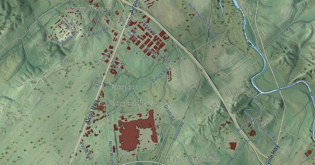 Map of Alcoa, Tennessee in 2026