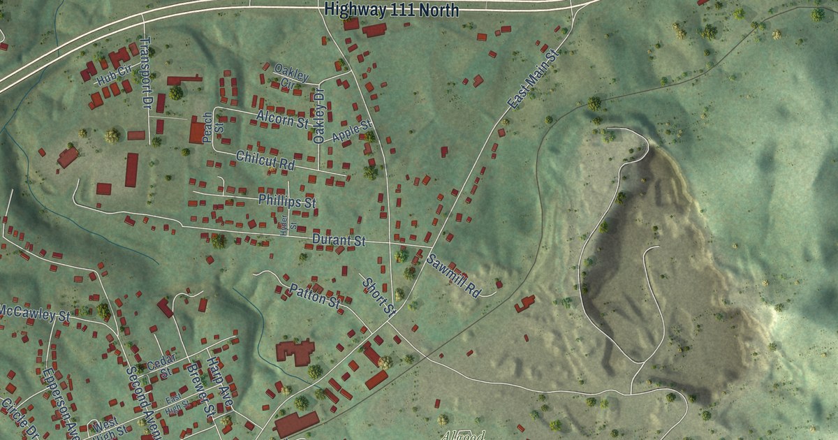 Map of Algood, Tennessee in 2026