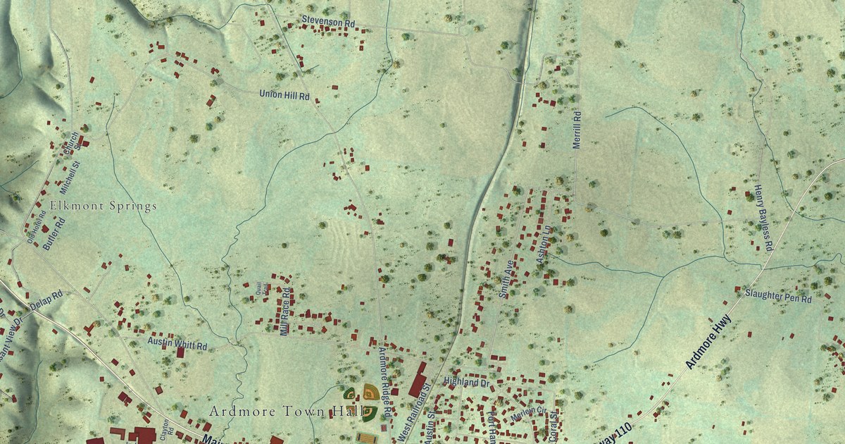 Map of Ardmore, Tennessee in 2026