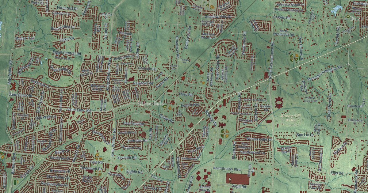 Map of Bartlett, Tennessee in 2026