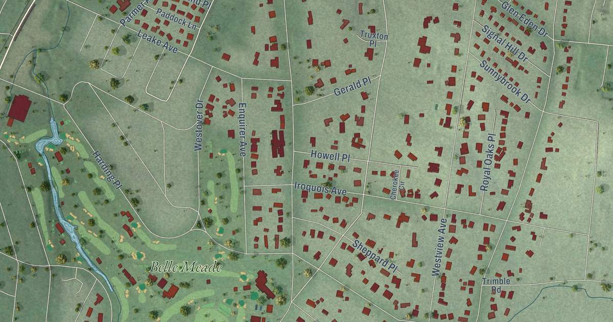 Map of Belle Meade, Tennessee in 2026