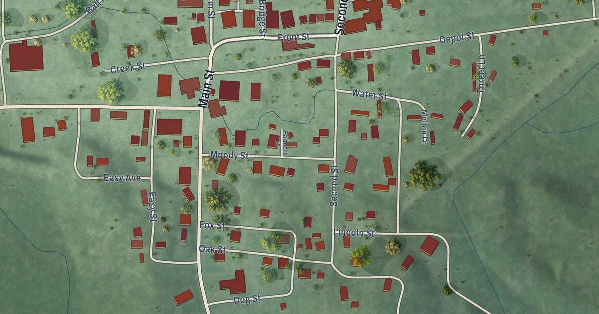 Map of Big Sandy, Tennessee in 2026