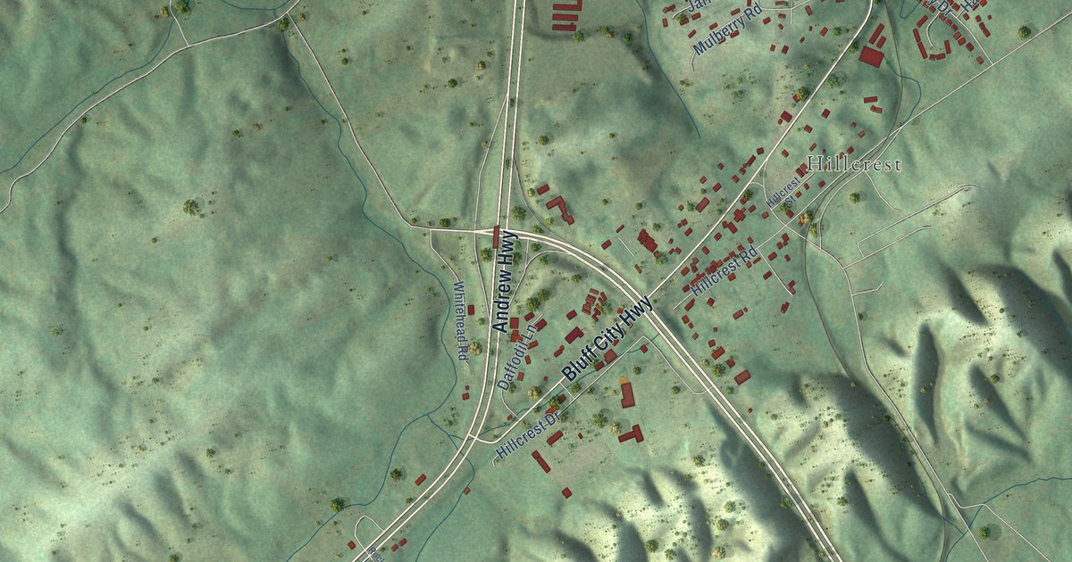Map of Bluff City, Tennessee in 2026