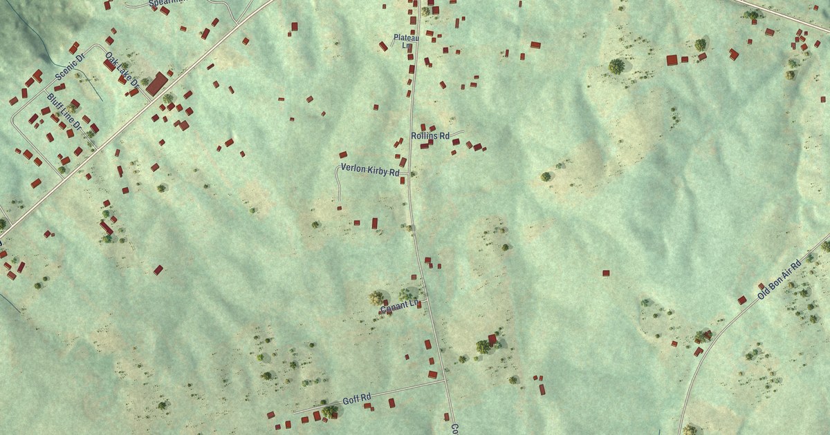 Map of Bon Air, Tennessee in 2026