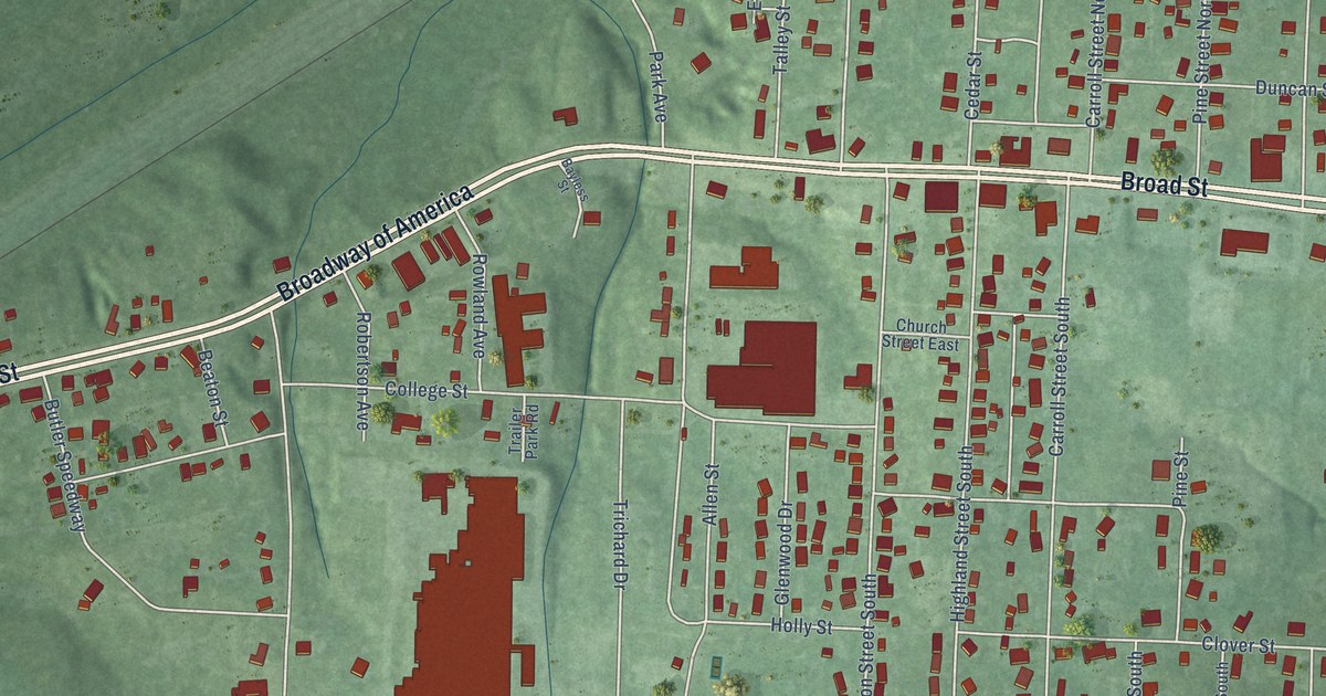 Map of Bruceton, Tennessee in 2026