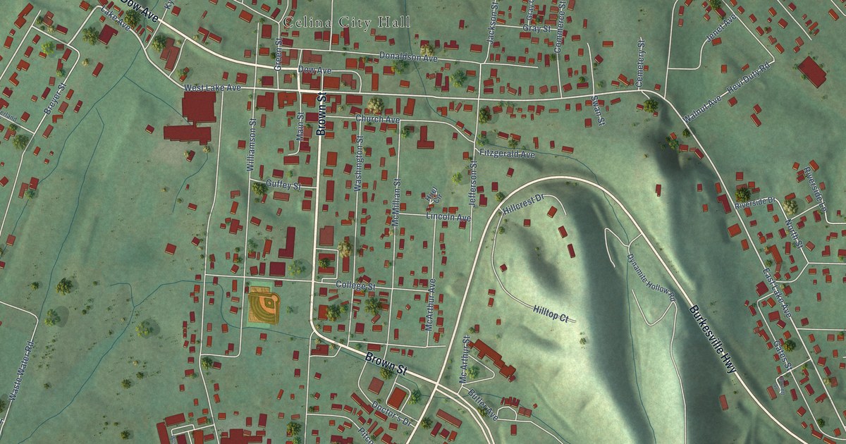 Map of Celina, Tennessee in 2026