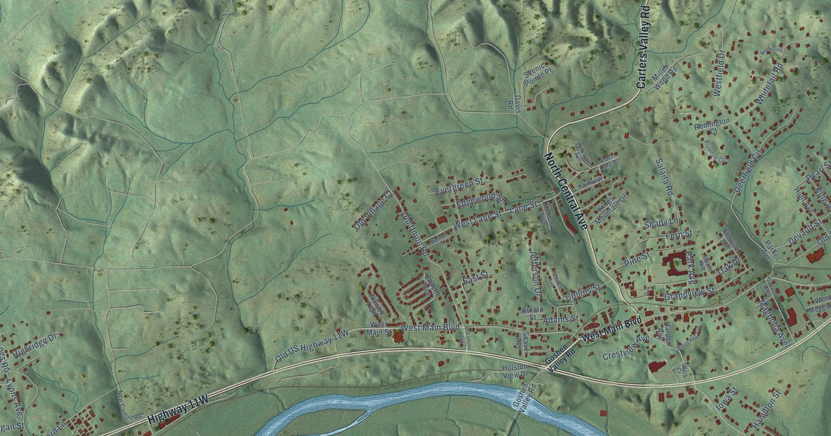 Map of Church Hill, Tennessee in 2026