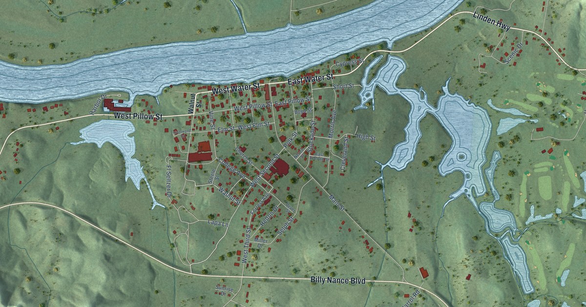 Map of Clifton, Tennessee in 2026