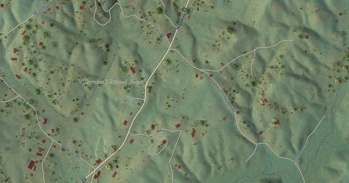 Map of Coker Creek, Tennessee in 2026