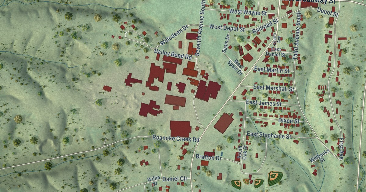 Map of Collinwood, Tennessee in 2026