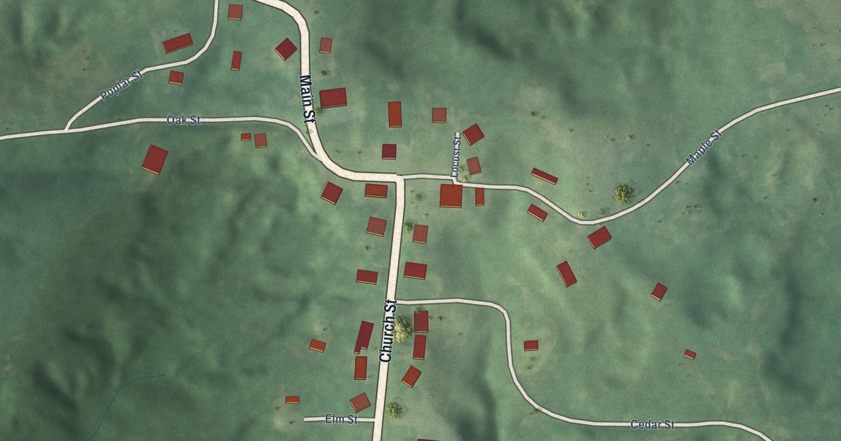 Map of Cottage Grove, Tennessee in 2026
