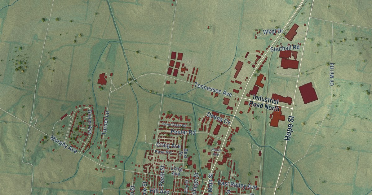 Map of Covington, Tennessee in 2026