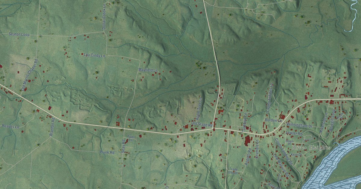 Map of Crump, Tennessee in 2026