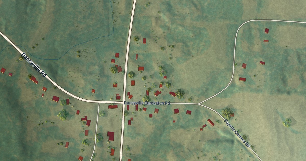 Map of Dancyville, Tennessee in 2026