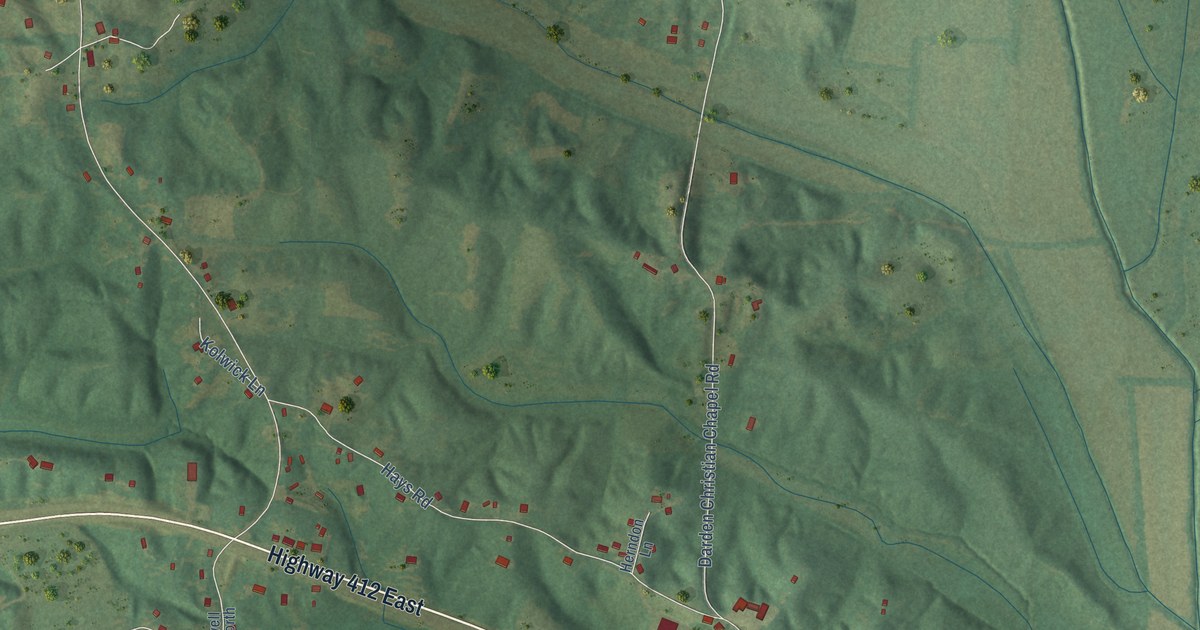 Map of Darden, Tennessee in 2026