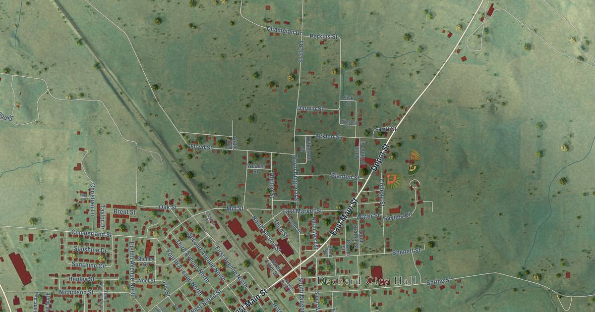 Map of Decherd, Tennessee in 2026