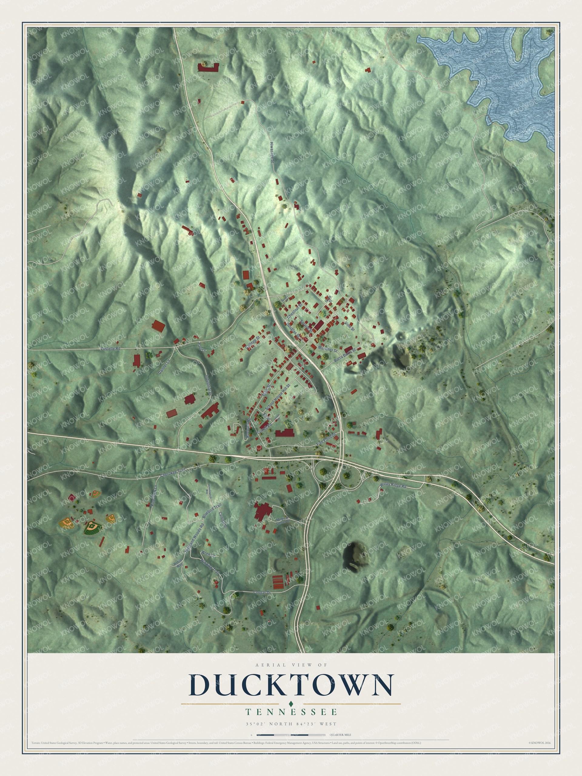 Watermarked full-map preview of Ducktown, Tennessee