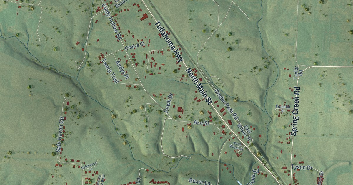 Map of Estill Springs, Tennessee in 2026