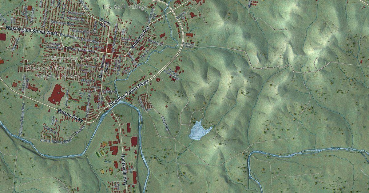 Map of Fayetteville, Tennessee in 2026