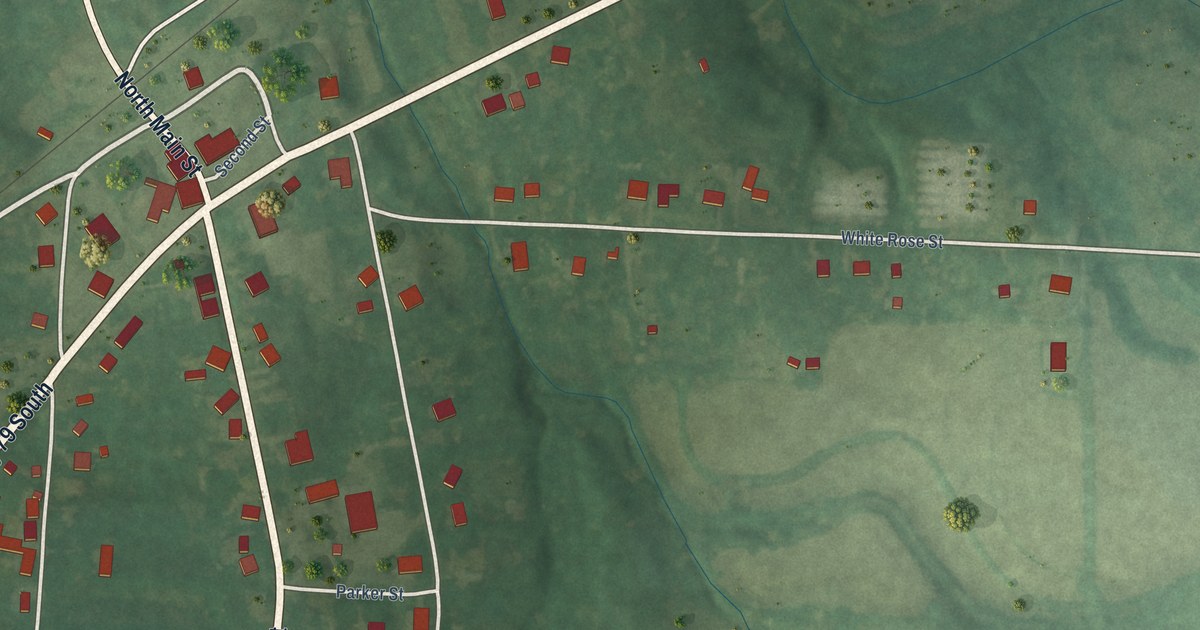Map of Gibson, Tennessee in 2026