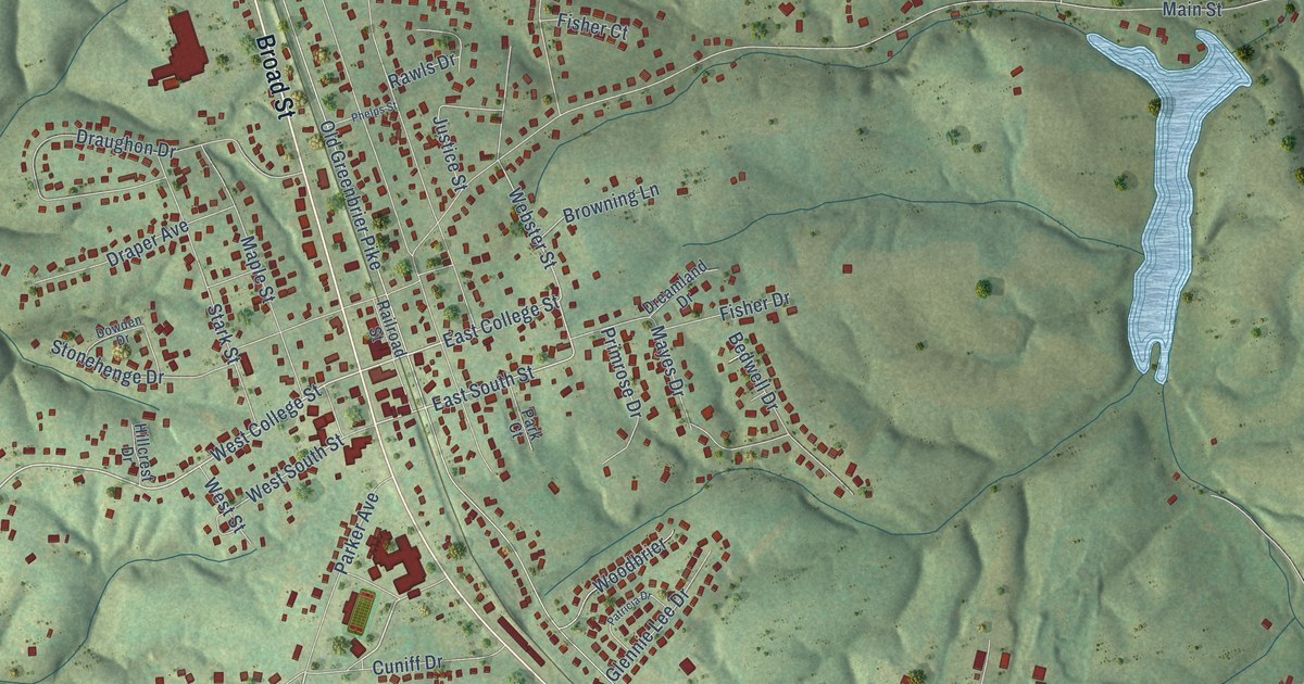 Map of Greenbrier, Tennessee in 2026