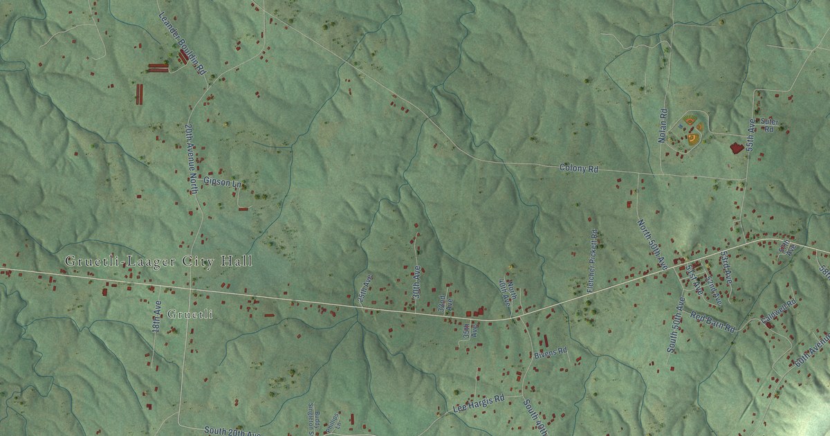 Map of Gruetli-Laager, Tennessee in 2026
