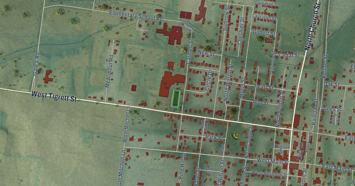 Map of Halls, Tennessee in 2026
